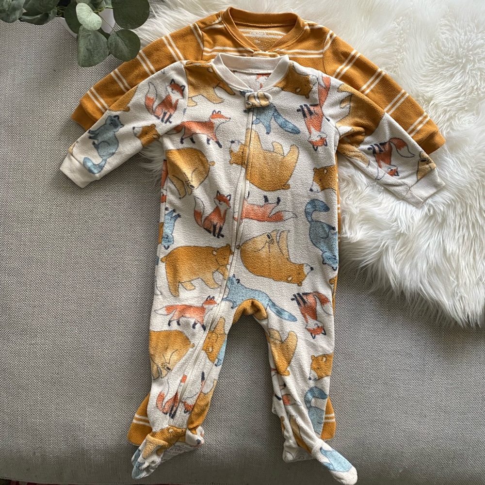 Carter's Multicolor Animal Print Footie